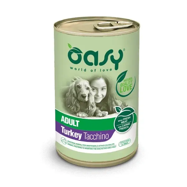 OASY WET DOG LIFESTAGE ADULT TACCHINO LATTINA 400 G
