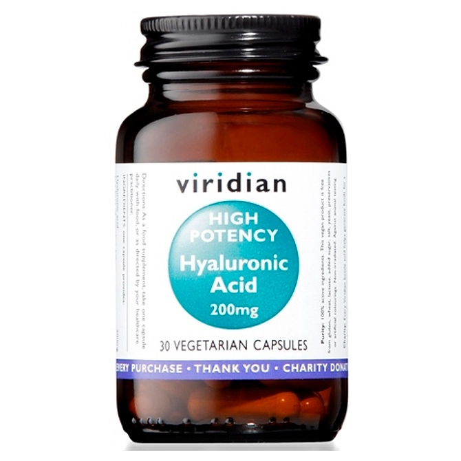 Viridian Hyaluronic Acid High Potency 30 Capsule Viridian Acido Ialuronico Alta Concentrazione