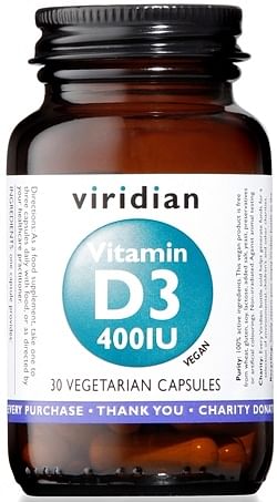 Viridian Vitamin D3 400 Iu 30 Cps