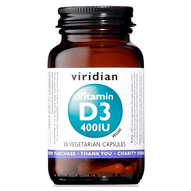 Viridian Vitamin D3 400 Iu 30 Cps