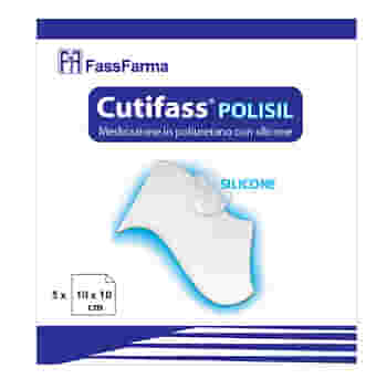 CUTIFASS POLISIL MEDICAZIONE IN POLIURETANO CON SILICONE 10 X 10 CM 5 PEZZI