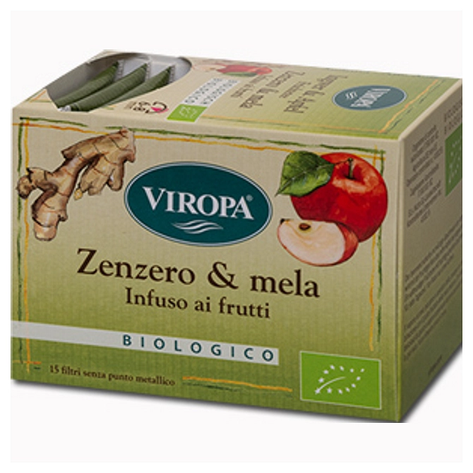 Viropa Zenzero & Mela Infuso Biologico 15 Bustine 2,5 G