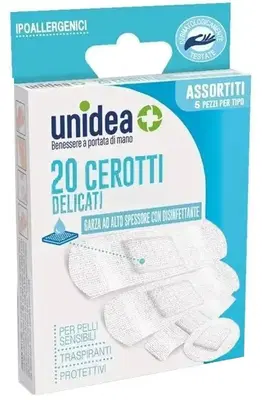 CEROTTO UNIDEA TESSUTO NON TESSUTO ASSORTITI 20 PEZZI CEROTTO UNIDEA TESSUTO NON TESSUTO ASSORTITI 20 PEZZI
