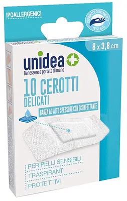 CEROTTO UNIDEA SUPER 8X3,8 CM TESSUTO NON TESSUTO 10 PEZZI CEROTTO UNIDEA SUPER 8X3,8 CM TESSUTO NON TESSUTO 10 PEZZI