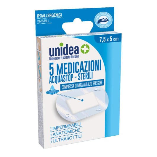 MEDICAZIONE STERILE UNIDEA TESSUTO NON TESSUTO 7,5X5 CM 5 PEZZI