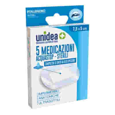 MEDICAZIONE STERILE UNIDEA TESSUTO NON TESSUTO 7,5X5 CM 5 PEZZI