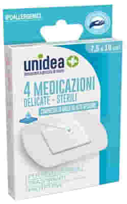 MEDICAZIONE STERILE UNIDEA TESSUTO NON TESSUTO 7,5X10 CM 4 PEZZI
