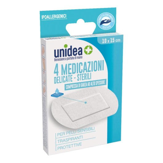 MEDICAZIONE STERILE UNIDEA TESSUTO NON TESSUTO 10X25 CM 4 PEZZI