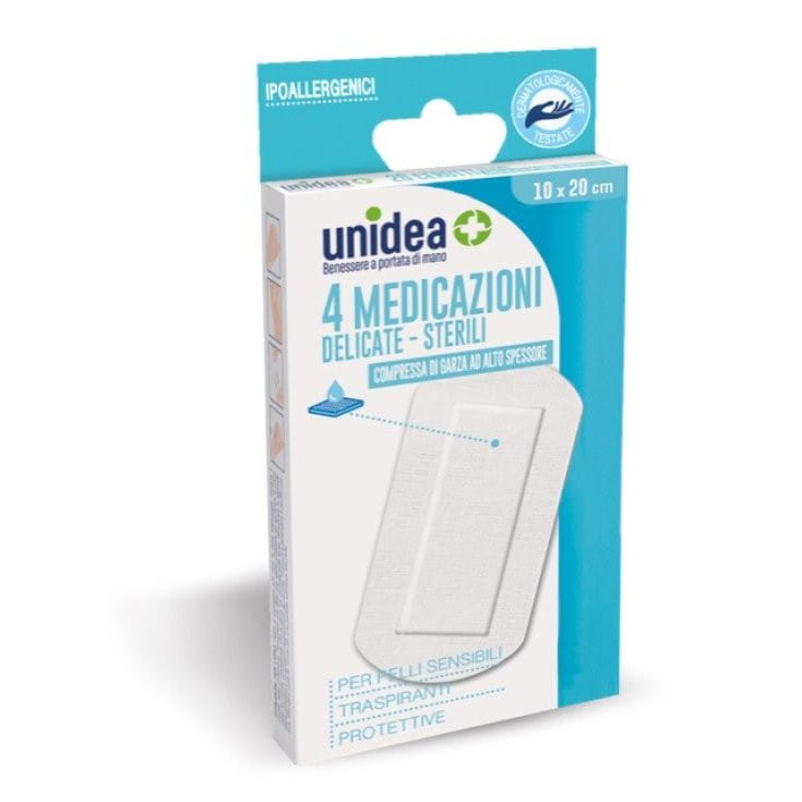MEDICAZIONE STERILE UNIDEA TESSUTO NON TESSUTO 10X20 CM 4 PEZZI