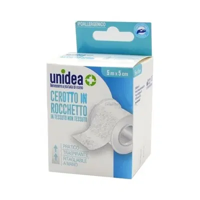 CEROTTO IN ROCCHETTO UNIDEA TESSUTO NON TESSUTO M 5X5 CM 1 PEZZO CEROTTO IN ROCCHETTO UNIDEA TESSUTO NON TESSUTO M 5X5 CM 1 PEZZO