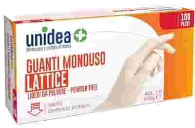 GUANTI IN LATTICE SENZA POLVERE UNIDEA MISURA LARGE 100 PEZZI