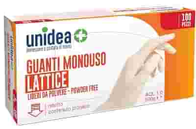 GUANTI IN LATTICE SENZA POLVERE UNIDEA MISURA MEDIA 100 PEZZI