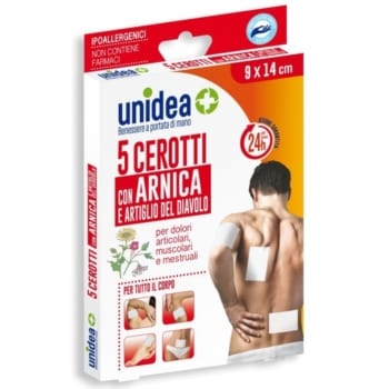 CEROTTO ANTIREUMATICO ALL'ARNICA UNIDEA 9X14 CM 5 PEZZI