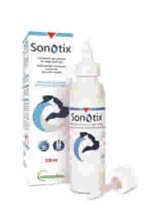 SONOTIX DETERGENTE AURICOLARE PROFONDO CANI E GATTI 120 ML + CANNULA CORTA RIGIDA + CANNULA LUNGA FLESSIBILE