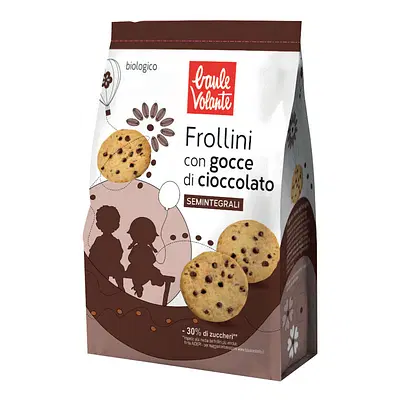 BAULE VOLANTE FROLLINI CON GOCCE DI CIOCCOLATO SEMINTEGRALI BAULE VOLANTE FROLLINI CON GOCCE DI CIOCCOLATO SEMINTEGRALI
