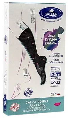 SAUBER CALZA DONNA FANTASIA FILATO Q-SKIN 140 DEN NERO POIS BIANCO ROSA CICLAMINO TAGLIA P SAUBER CALZA DONNA FANTASIA FILATO Q-SKIN 140 DEN NERO POIS BIANCO ROSA CICLAMINO TAGLIA P