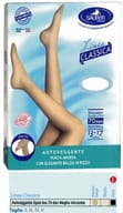 SAUBER AUTOREGGENTE OPEN TOE MAGLIA MICRORETE 70 DEN COLORE NERO TAGLIA 4 LINEA CLASSICA