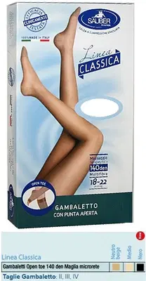 SAUBER GAMBALETTO OPEN TOE MAGLIA MICRORETE 140 DEN COLORE NERO TAGLIA 3 LINEA CLASSICA SAUBER GAMBALETTO OPEN TOE MAGLIA MICRORETE 140 DEN COLORE NERO TAGLIA 3 LINEA CLASSICA