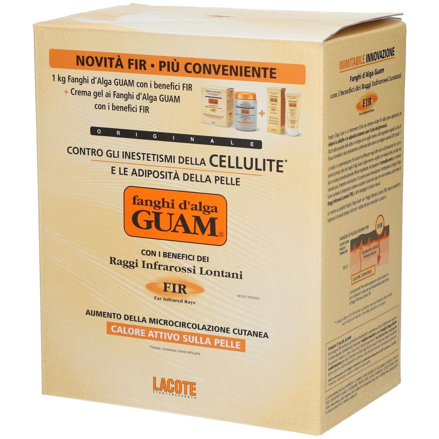 GUAM FIR FANGHI D'ALGA CONFEZIONE CONVENIENZA CON FANGHI D'ALGA GUAM FIR 1 KG + GUAM CREMA GEL FIR 200 ML