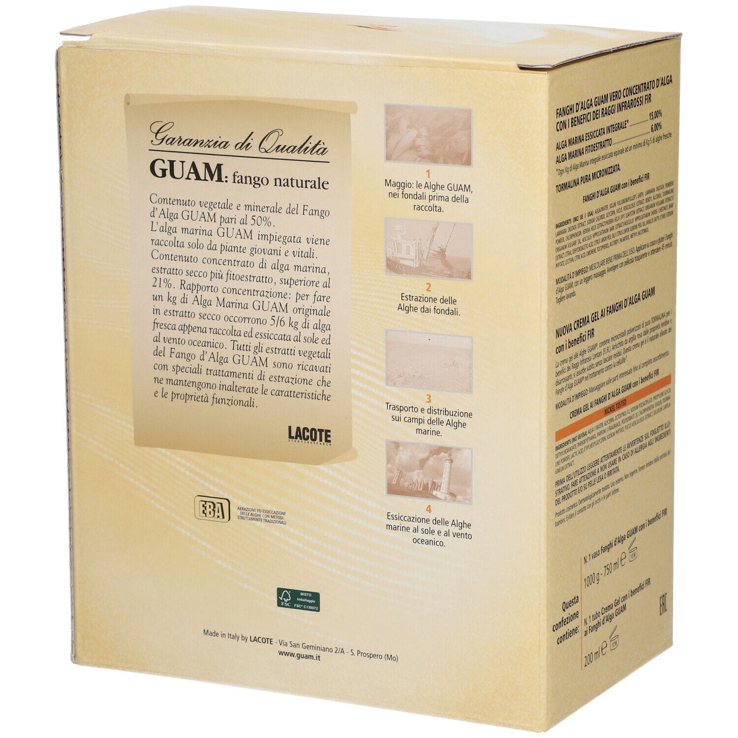 GUAM FIR FANGHI D'ALGA CONFEZIONE CONVENIENZA CON FANGHI D'ALGA GUAM FIR 1 KG + GUAM CREMA GEL FIR 200 ML