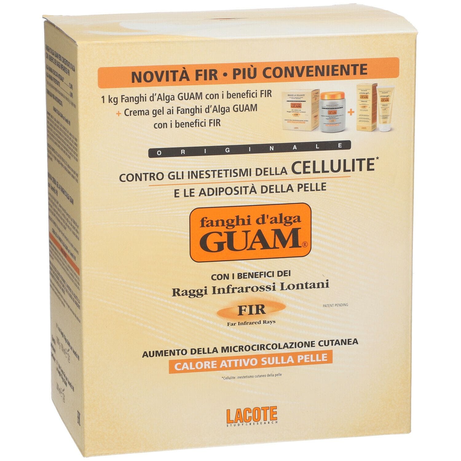 GUAM FIR FANGHI D'ALGA CONFEZIONE CONVENIENZA CON FANGHI D'ALGA GUAM FIR 1 KG + GUAM CREMA GEL FIR 200 ML