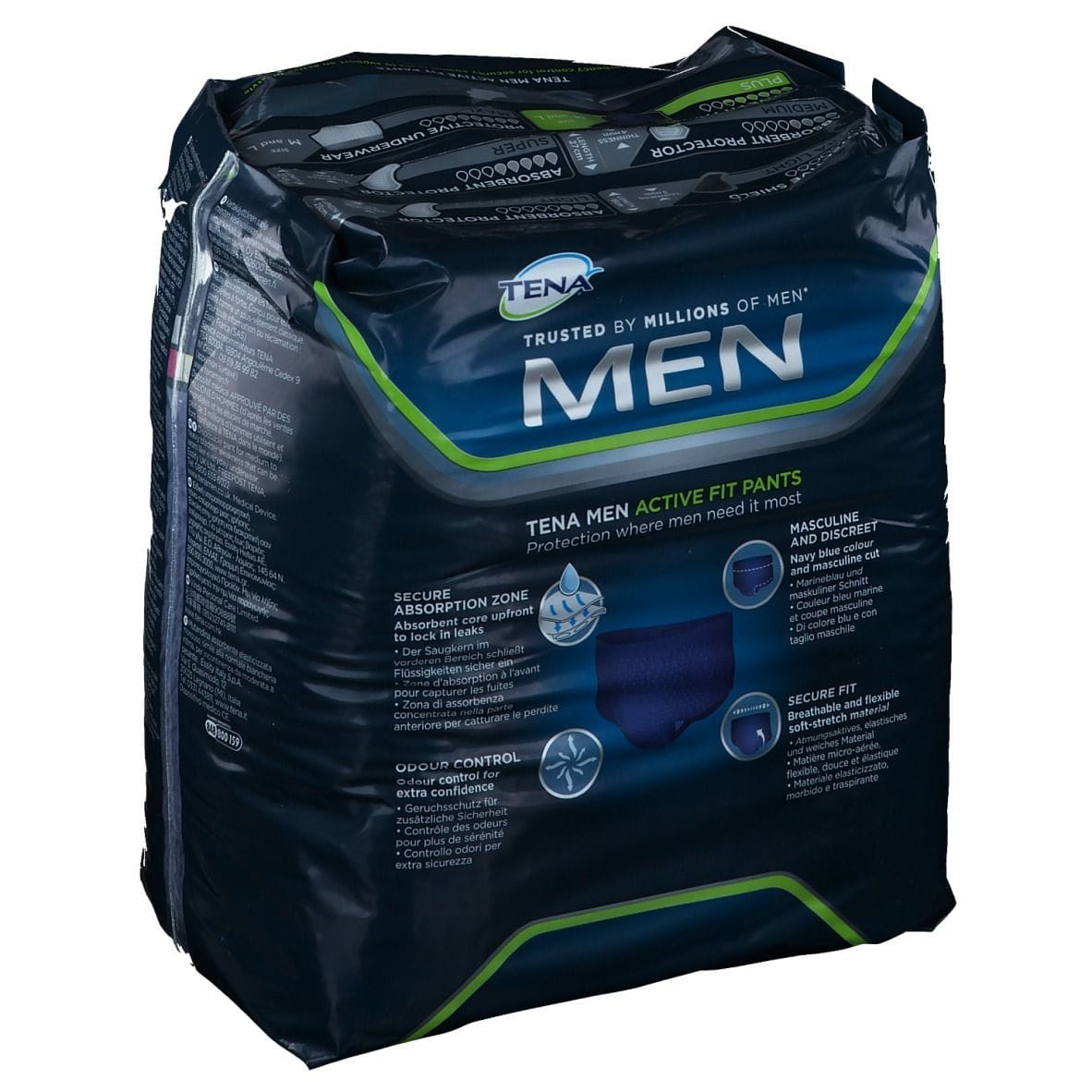 PULL UP UOMO TENA MEN PANTS ACTIVE FIT M 9 PEZZI