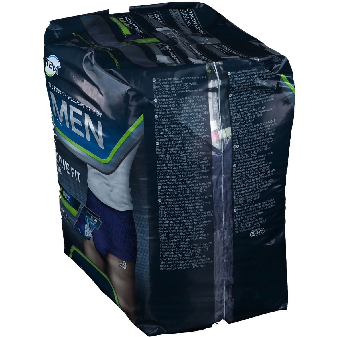 PULL UP UOMO TENA MEN PANTS ACTIVE FIT M 9 PEZZI