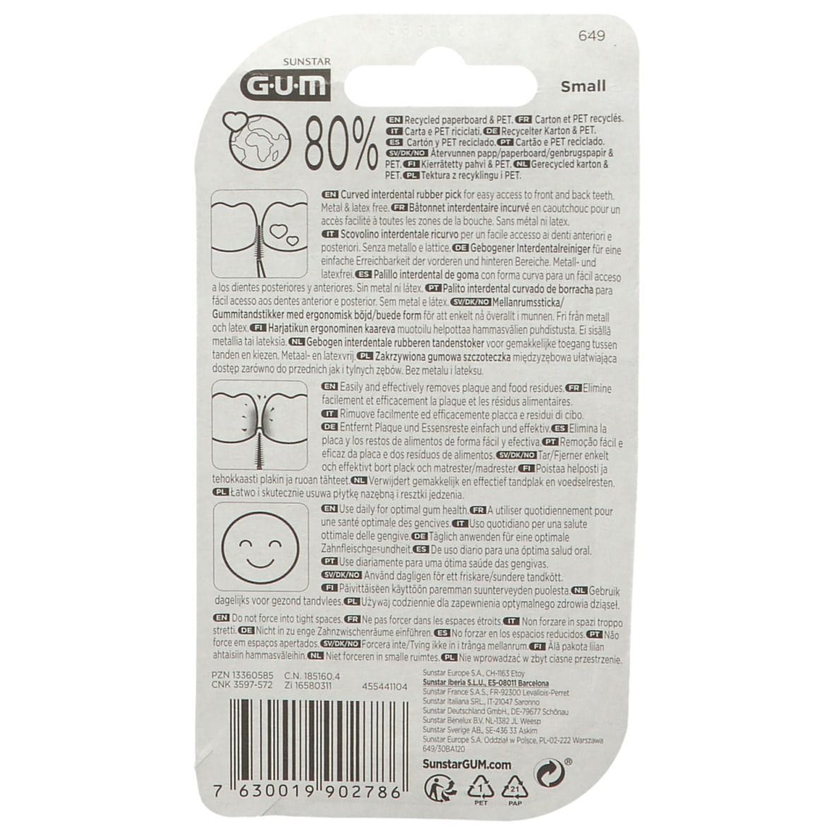 GUM SOFTPICKS ADVANCE SCOVOLINO SMALL GOMMA 30 PEZZI