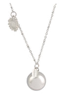 ARGENTOE' COLLANA CON CAMPANELLO CHIAMA ANGELI BOLA MESSICANA RODIATA CON SOLE 100 CM