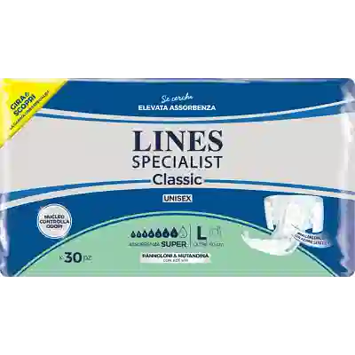 PANNOLONE A MUTANDA LINES SPECIALIST CLASSIC SUPER MG 30 PEZZI