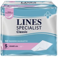 TRAVERSA PER INCONTINENZA LINES SPECIALIST CLASSIC NON STERILE 40X60 CM 30 PEZZI