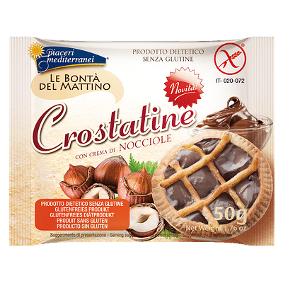 PIACERI MEDITERRANEI CROSTATINA CON CREMA DI NOCCIOLA 4 X 50 G