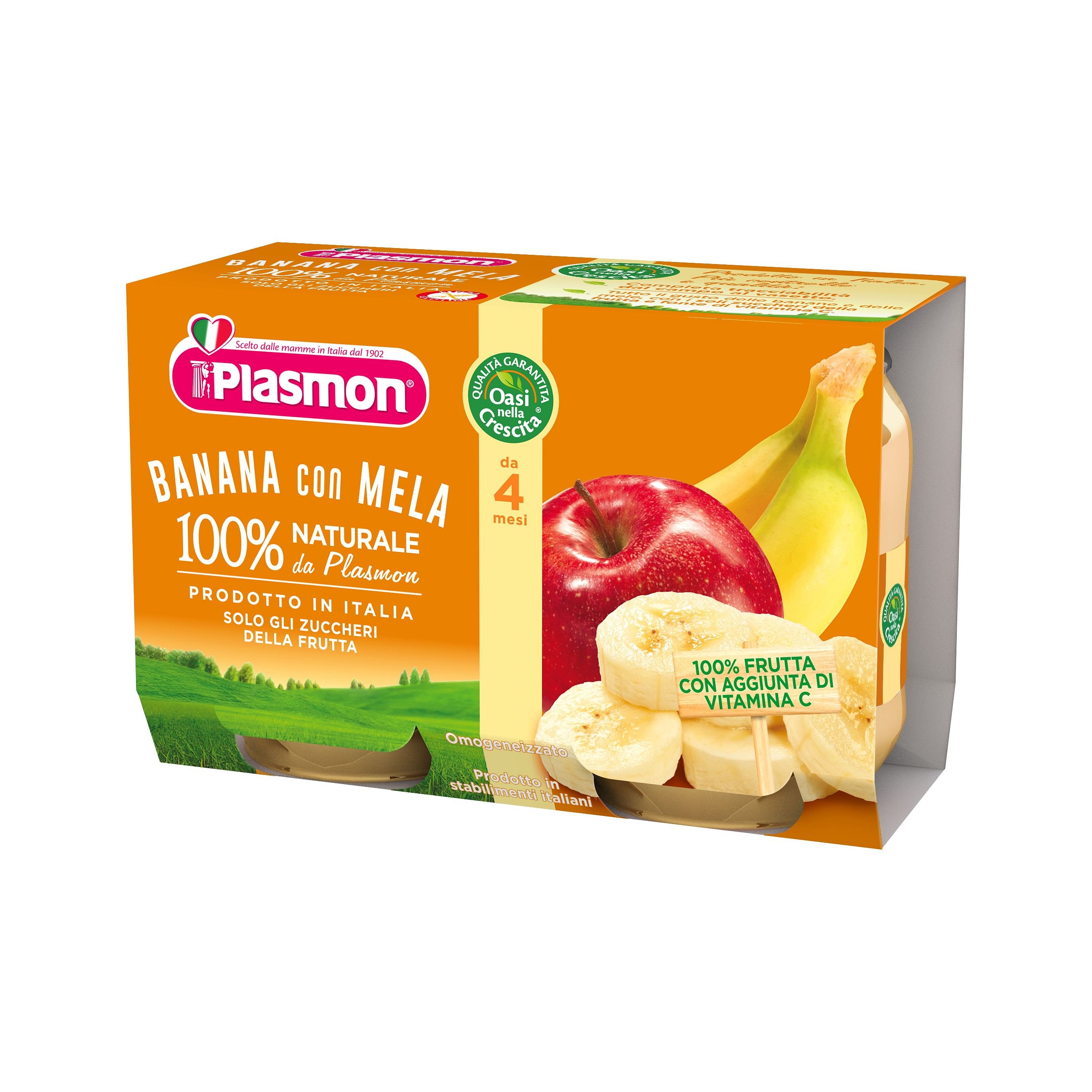 Plasmon Omogeneizzato Banana/Mela 2 X 104 G