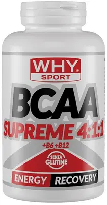 WHYSPORT BCAA SUPREME 4:1:1 + B6 + B12 200 COMPRESSE WHYSPORT BCAA SUPREME 4:1:1 + B6 + B12 200 COMPRESSE
