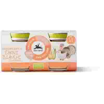 OMOGENEIZZATO CARNI BIANCHE CON VERDURE BABY FOOD BIO ALCE NERO 2X80 G