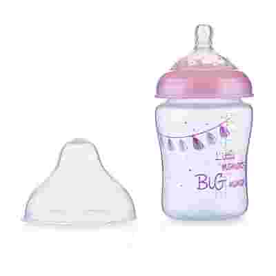 NUBY BIBERON LITTLE MOMENTS BLUE CON TETTARELLA IN SILICONE MEDICALE FLUSSO LENTO