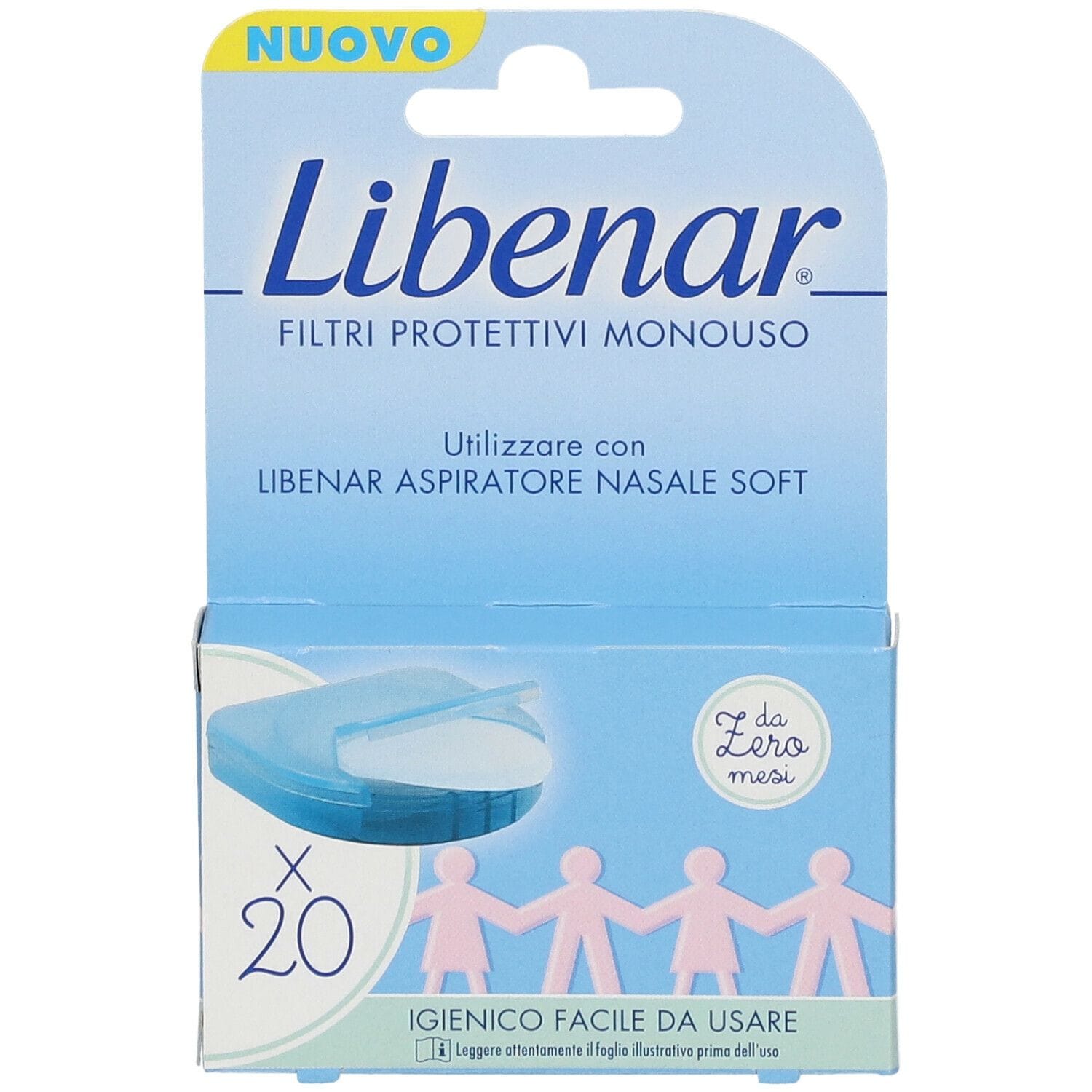 FILTRI PER ASPIRATORE NASALE LIBENAR PREMIUM 20 PEZZI