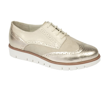 Calzatura Virginia Summer Laminated Leather+Suede Womens Platinum 37 Tomaia Pelle Laminata+Pelle Scamosciata Fodera Tomaia Microfibra Sottopiede Pelle