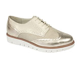 CALZATURA VIRGINIA SUMMER LAMINATED LEATHER+SUEDE WOMENS PLATINUM 38 TOMAIA PELLE LAMINATA+PELLE SCAMOSCIATA FODERA TOMAIA MICROFIBRA SOTTOPIEDE PELLE TPR CALZATA F COLLEZIONE 2018