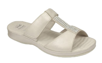 CALZATURA ZELMA PEARLIZED LEATHER WOMENS IVORY 41 TOMAIA PELLE PERLATA+STRASS FODERA TOMAIA PELLE SOTTOPIEDE PELLE TPR CALZATA G COLLEZIONE 2018