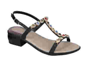 CALZATURA FLORALIE SYNTHETIC + JEWELRY WOMENS BLACK 39 TOMAIA SIMILPELLE + ACCESSORIO GIOIELLO FODERA TOMAIA SIMILPELLE SOTTOPIEDE MICROFIBRA PU CALZATA F COLLEZIONE 2018