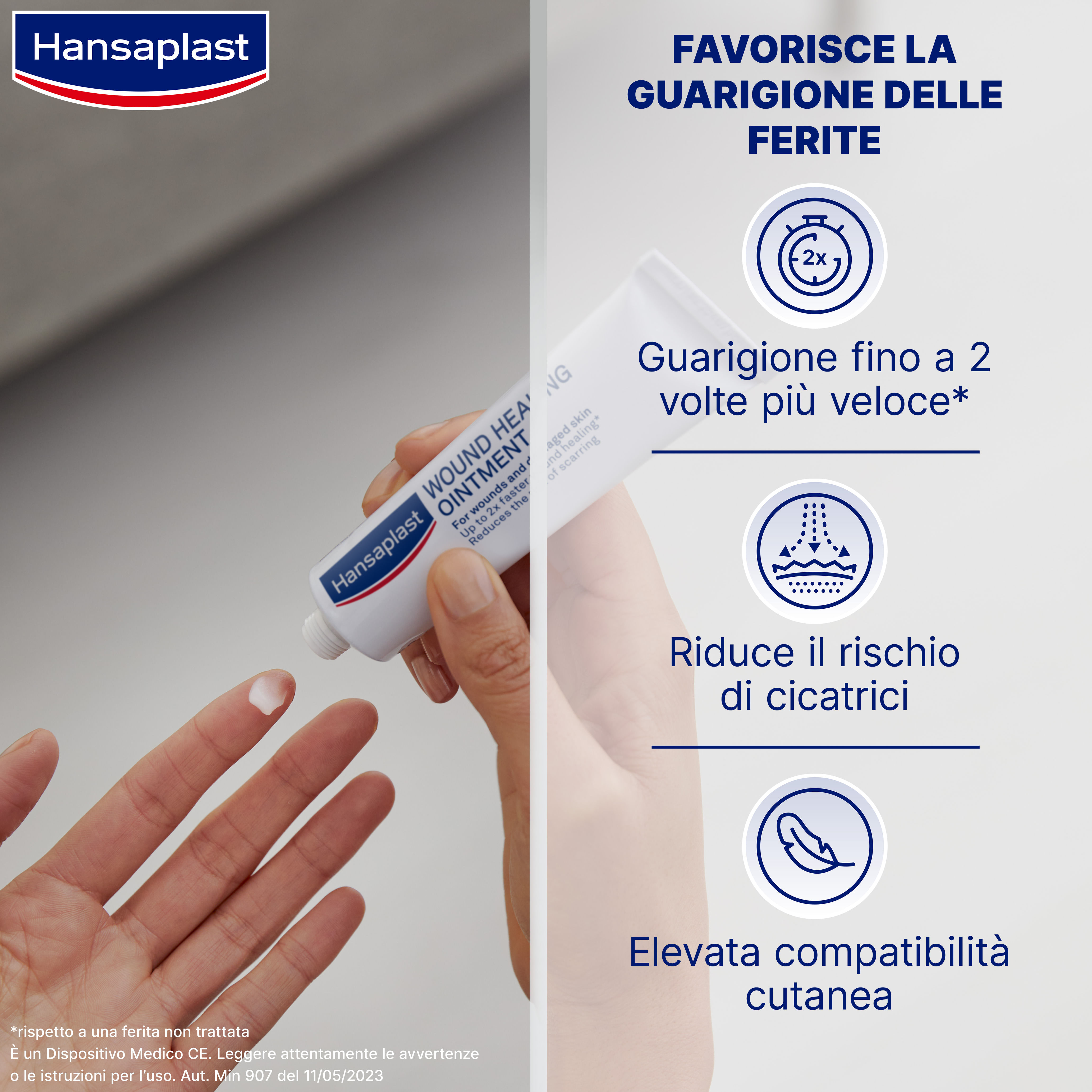 POMATA CICATRIZZANTE PER FERITE HANSAPLAST 20 G