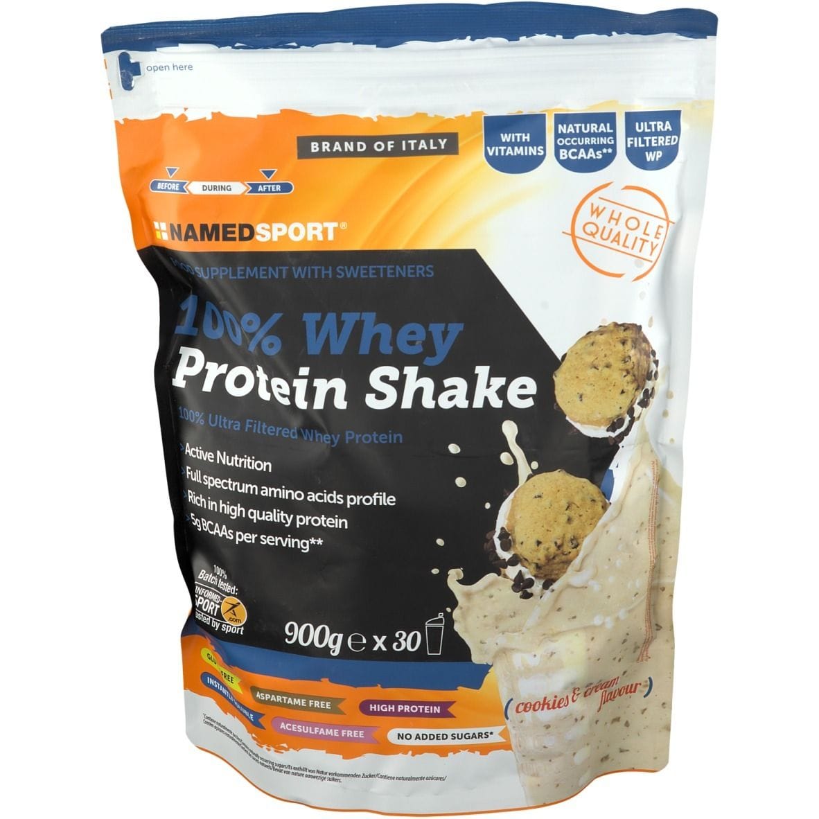 100% WHEY PROTEIN SHAKE COOKIES & CREAM 900 G