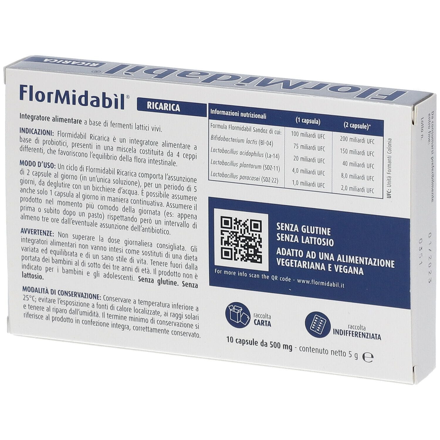 FLORMIDABIL RICARICA 10 CAPSULE