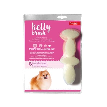 KELLY BRUSH SPUGNETTA ABRASIVA PER CANI DI TAGLIA PICCOLA 16 PEZZI