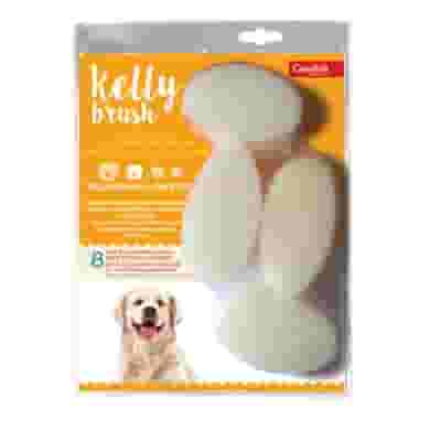 KELLY BRUSH SPUGNETTA ABRASIVA PER CANI DI TAGLIA GRANDE 16 PEZZI