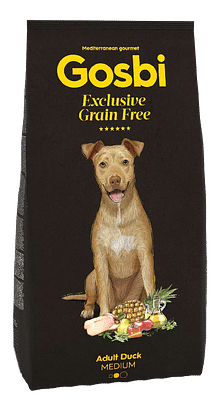 GOSBI EXCLUSIVE GRAIN FREE ADULT MEDIUM DUCK 3 KG