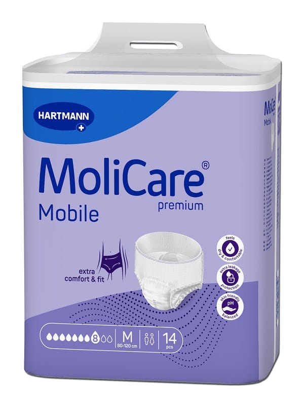 PANNOLINO PULL UP NOTTE MOLICARE MOBILE 8 GOCCE M 14 PEZZI CON IVA AL 22%