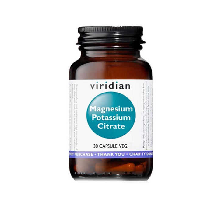 Viridian Magnesium Potassium Citrate 30 Capsule Viridian Magnesio Potassio Citrato