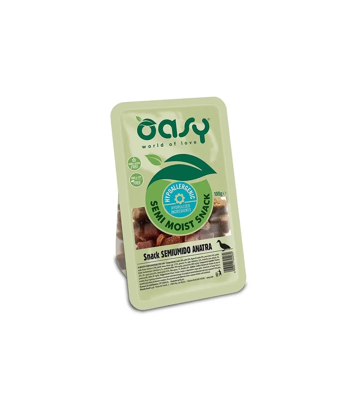 Oasy Snack Dog Semiumido Anatra 100 G